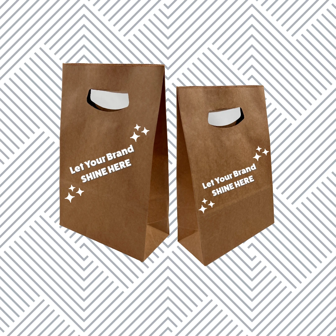 100 Bags - Branded Kraft Accessory Bags