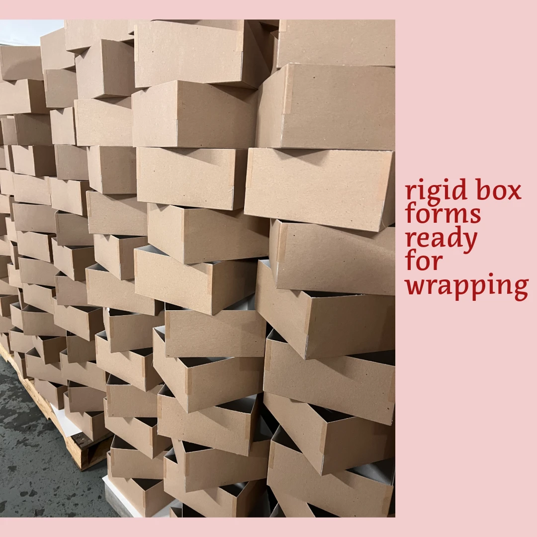 4 Boxes - Rigid Set-Up Boxes - 9" x 9" x 4-1/2" Rose Gold Metallic