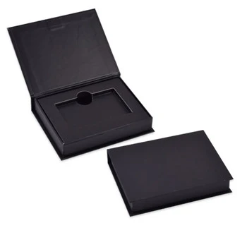 4 Boxes - Black Magnetic Gift Card Boxes - Comes with Insert - Fits a Standard Gift Card