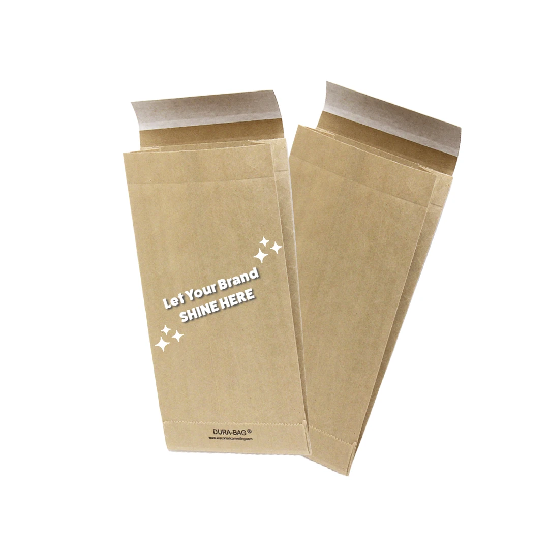 500 Mailer Bags - DURA KRAFT - 6" x 2-3/14" x 12 Peel & Seal Closure - Plain or Custom Printed