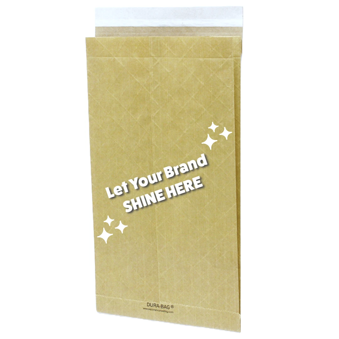 250 Mailer Bags - DURA KRAFT - 10-1/2" x 3-3/4" x 19" Peel & Seal Closure - Plain or Custom Printed
