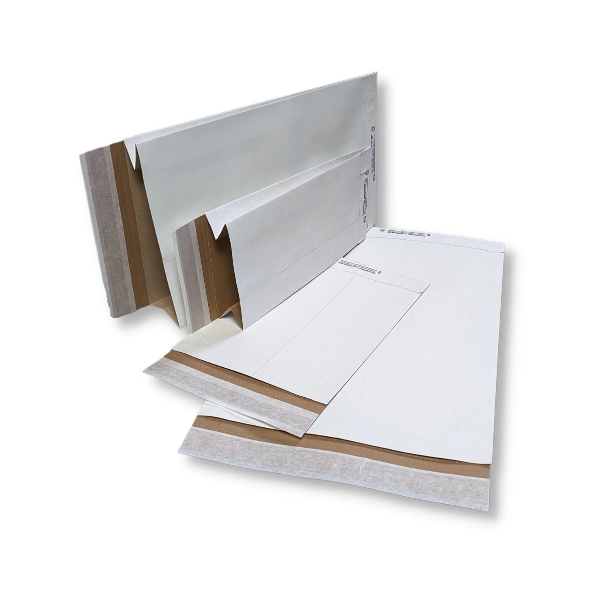 250 Mailer Bags - Eco White - 7-1/4" x 12" Peel & Seal Closure - Plain or Custom Printed