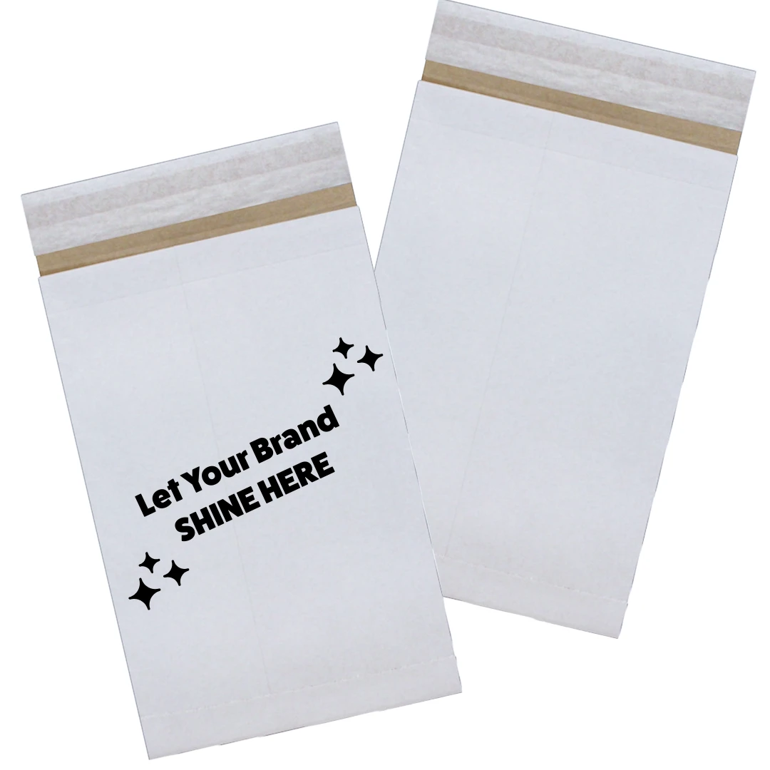 250 Mailer Bags - Eco White - 10-1/2" x 16" Peel & Seal Closure - Plain or Custom Printed