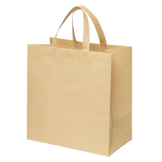 100 Bags - Tan Reusable Bags - 13" x 7" x 13"