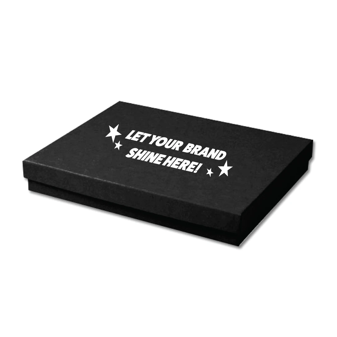 100 Boxes - Custom Printed Matte Black Jewelry Boxes - 7" x 5" x 1-1/4"
