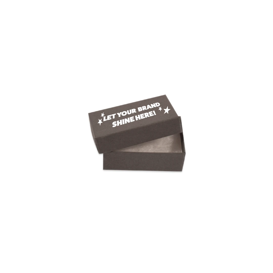 100 Boxes - Custom Printed Matte Grey Jewelry Boxes