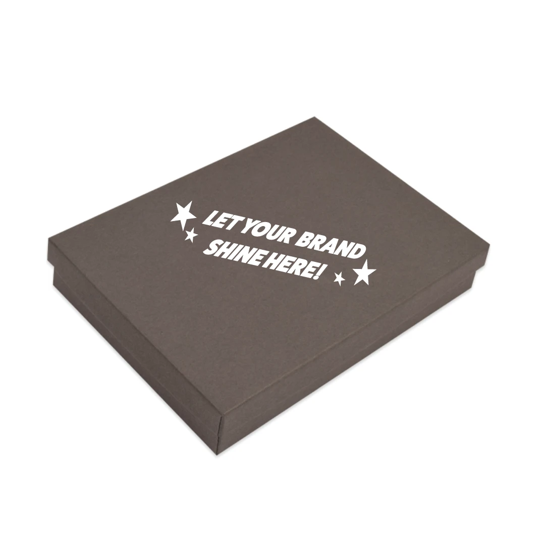 100 Boxes - Custom Printed Matte Grey Jewelry Boxes - 7" x 5" x 1-1/4"