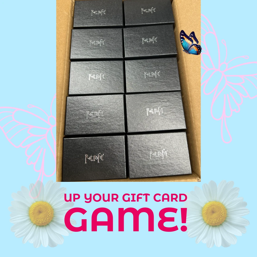 100 Boxes - Custom Printed Black Embossed Gift Card Boxes