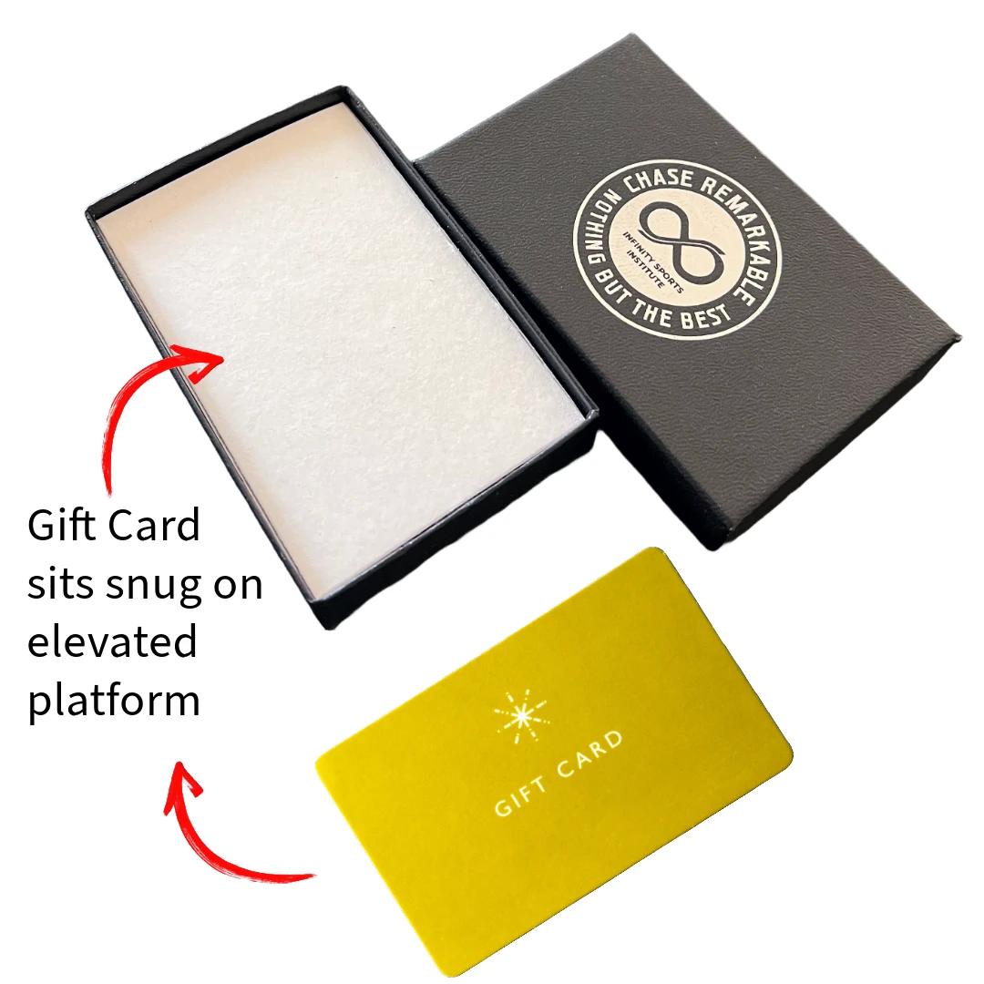 100 Boxes - Custom Printed Black Embossed Gift Card Boxes