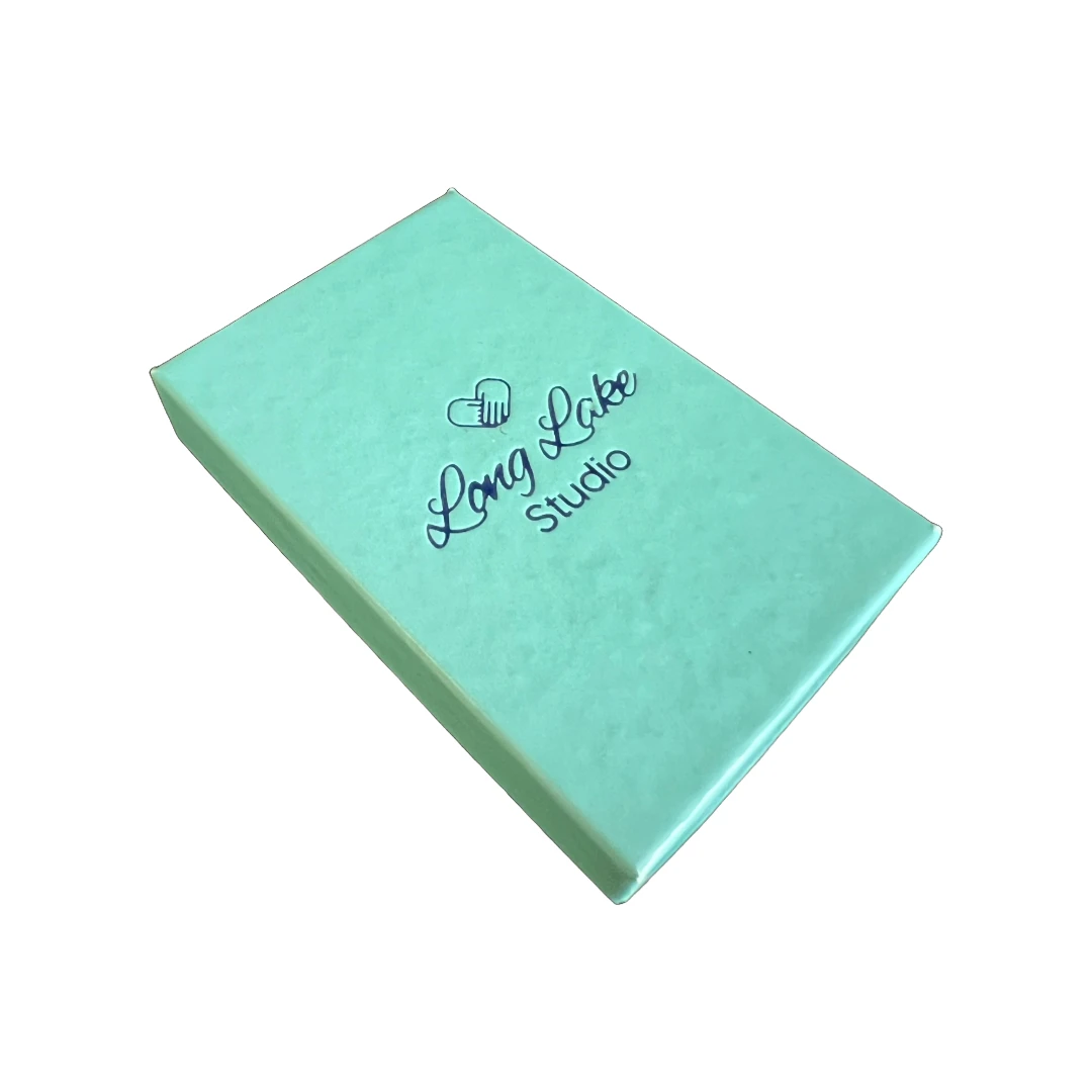 100 Boxes - Custom Printed Aqua Gift Card Boxes