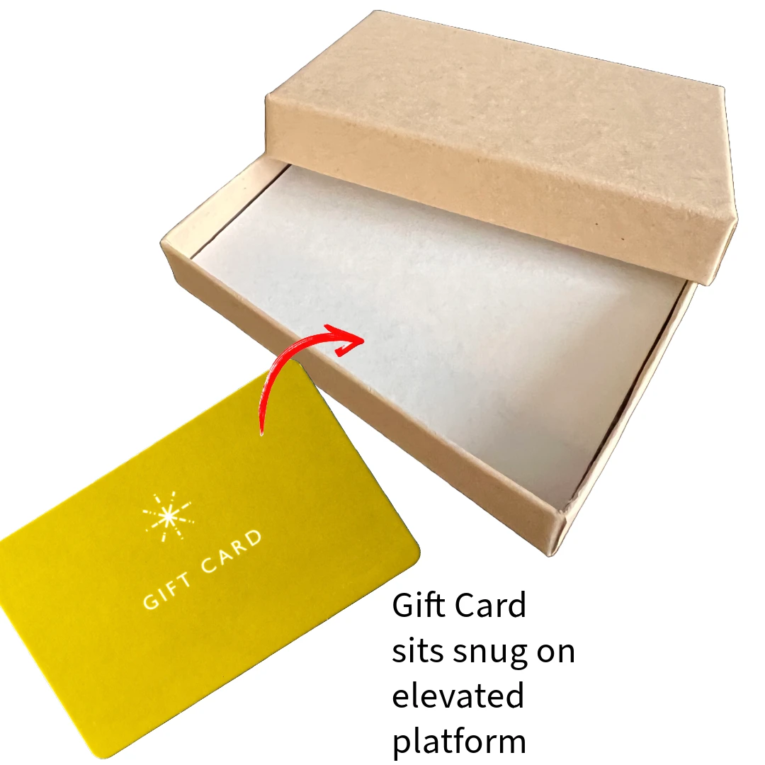 100 Boxes - Custom Printed Natural Kraft Gift Card Boxes