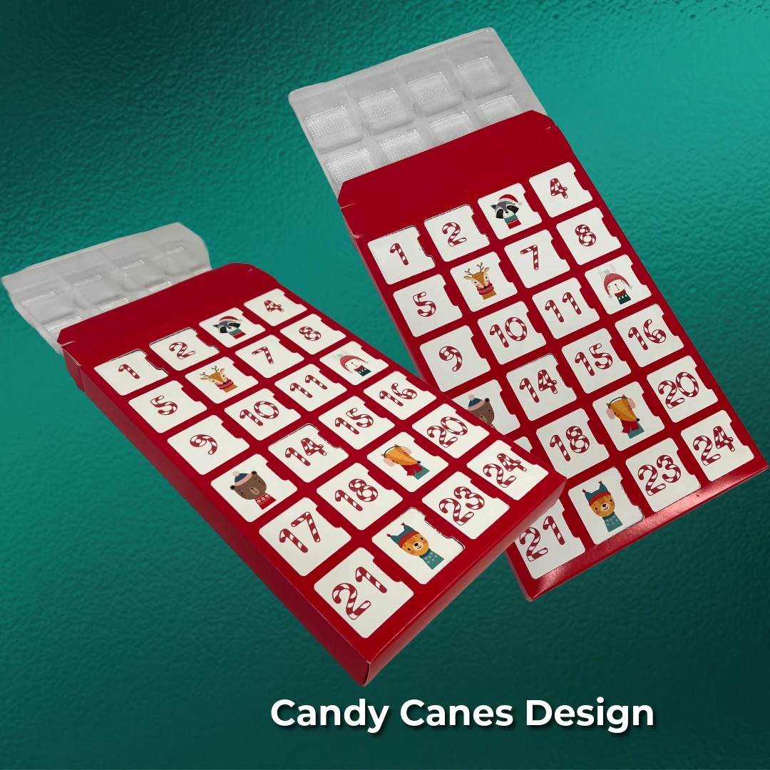 10 Sets (Boxes & Trays) 5 of each design - Fillable (Empty) Advent Calendar Candy Boxes