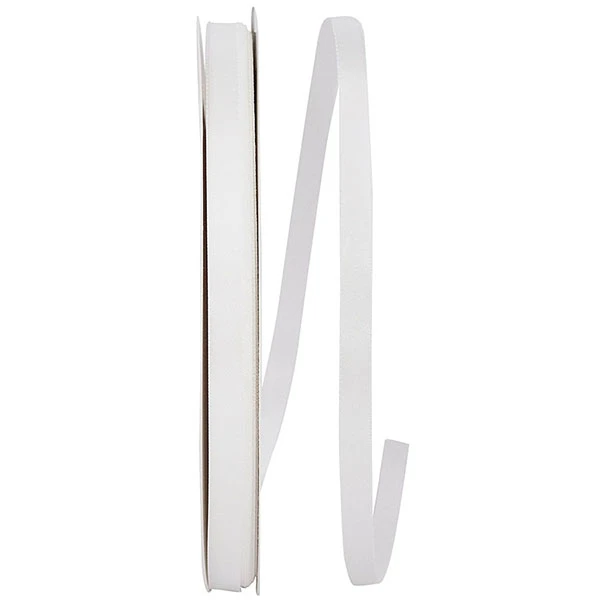 100 Yards - 5/8" - White Single Face Satin Ribbon