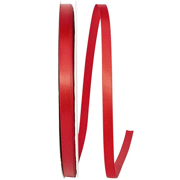 50 Yards - 1-1/2" Red - Single Face Satin Ribbon- Ships from NY, USA