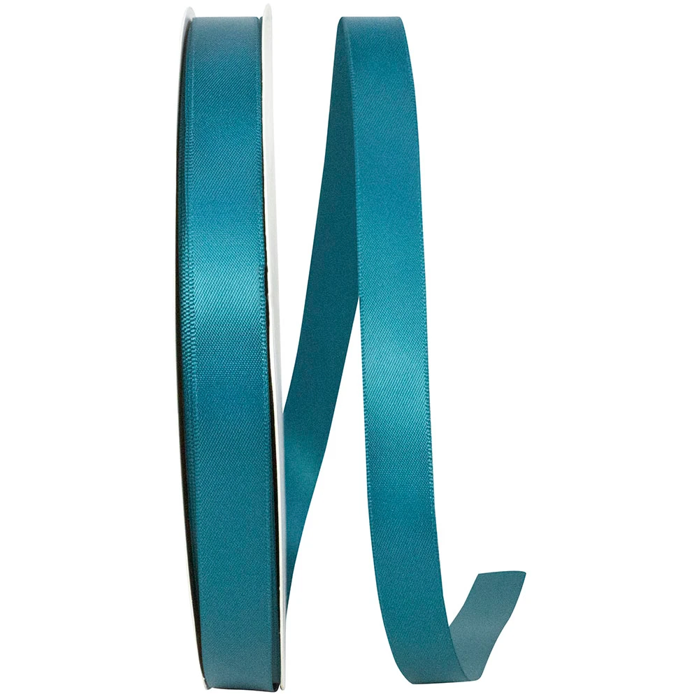 100 Yards - 5/8" - Teal Single Face Satin Ribbon