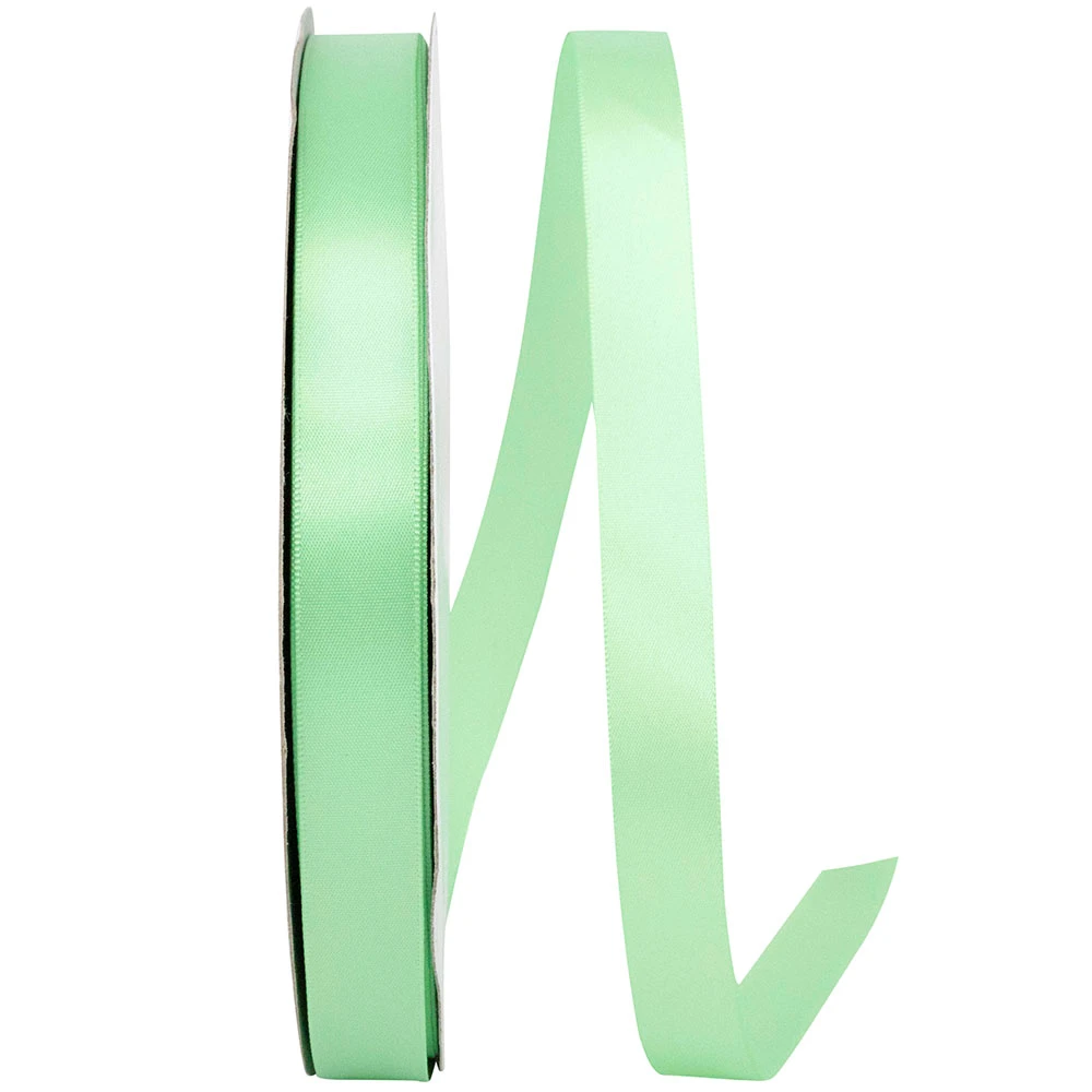 100 Yards - 5/8" - Mint Single Face Satin Ribbon