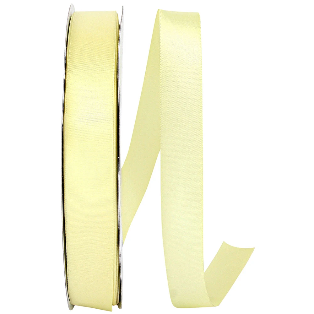 100 Yards - 7/8" Maize - Single Face Satin Ribbon