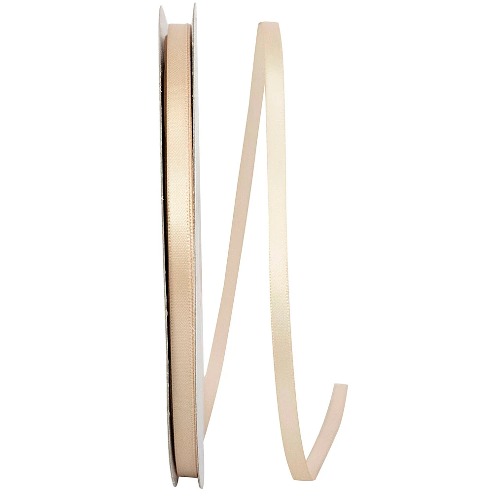 100 Yards - 5/8" - Tan Single Face Satin Ribbon