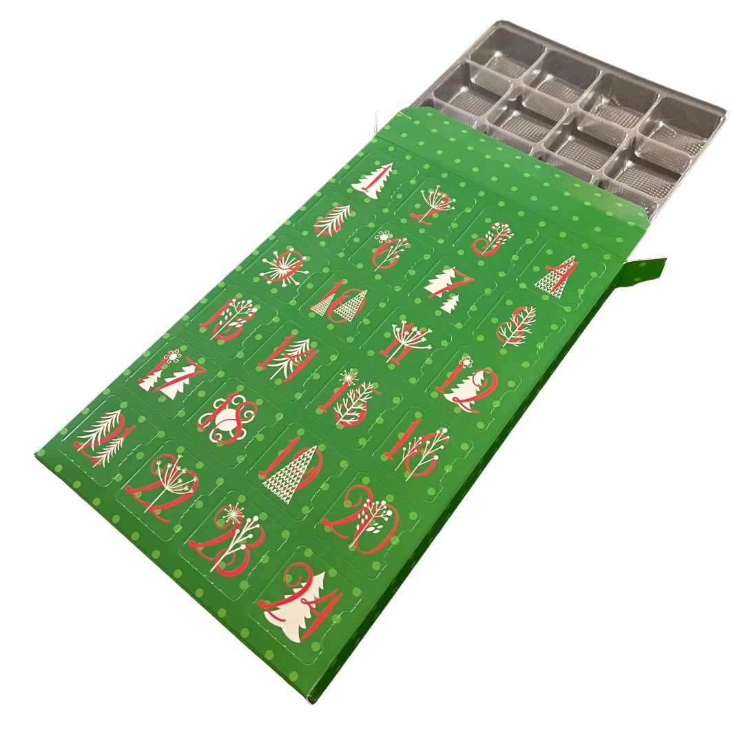 10 Sets (Boxes & Trays) - Fillable (Empty) Advent Calendar Candy