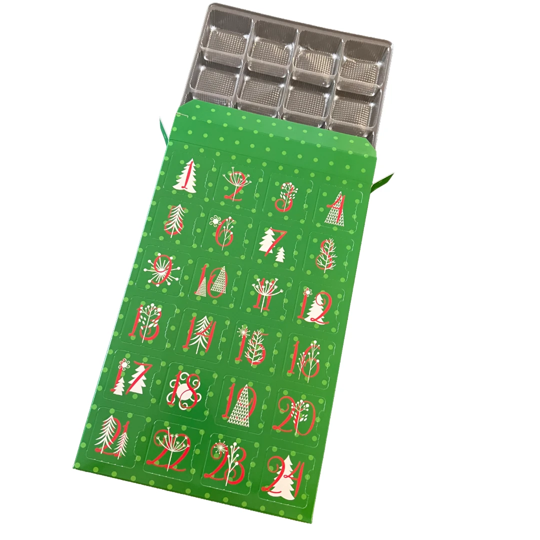 10 Sets (Boxes & Trays) - Fillable (Empty) Advent Calendar Candy