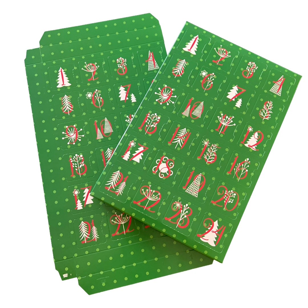 10 Sets (Boxes & Trays) - Fillable (Empty) Advent Calendar Candy
