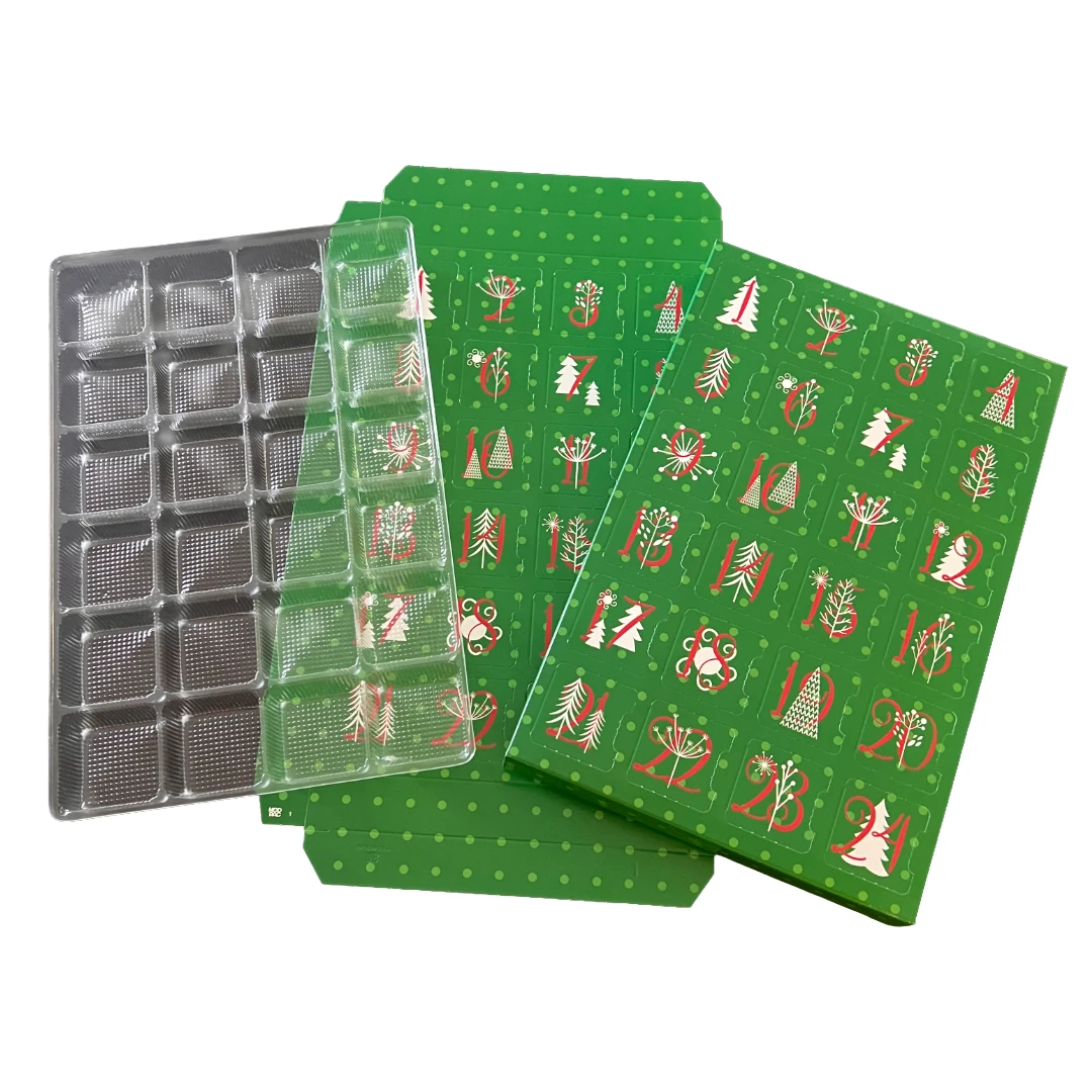 10 Sets (Boxes & Trays) - Fillable (Empty) Advent Calendar Candy