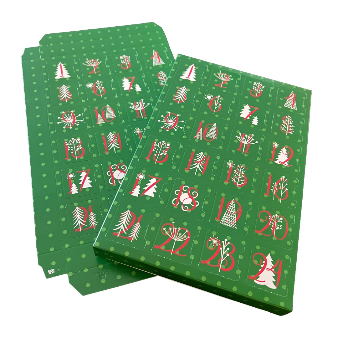 10 Sets (Boxes & Trays) - Fillable (Empty) Advent Calendar Candy