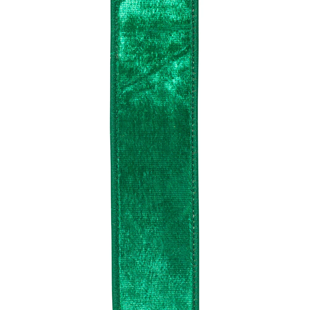 Plush Velvet Emerald Wired Ribbon 1.5" x 10 Yards