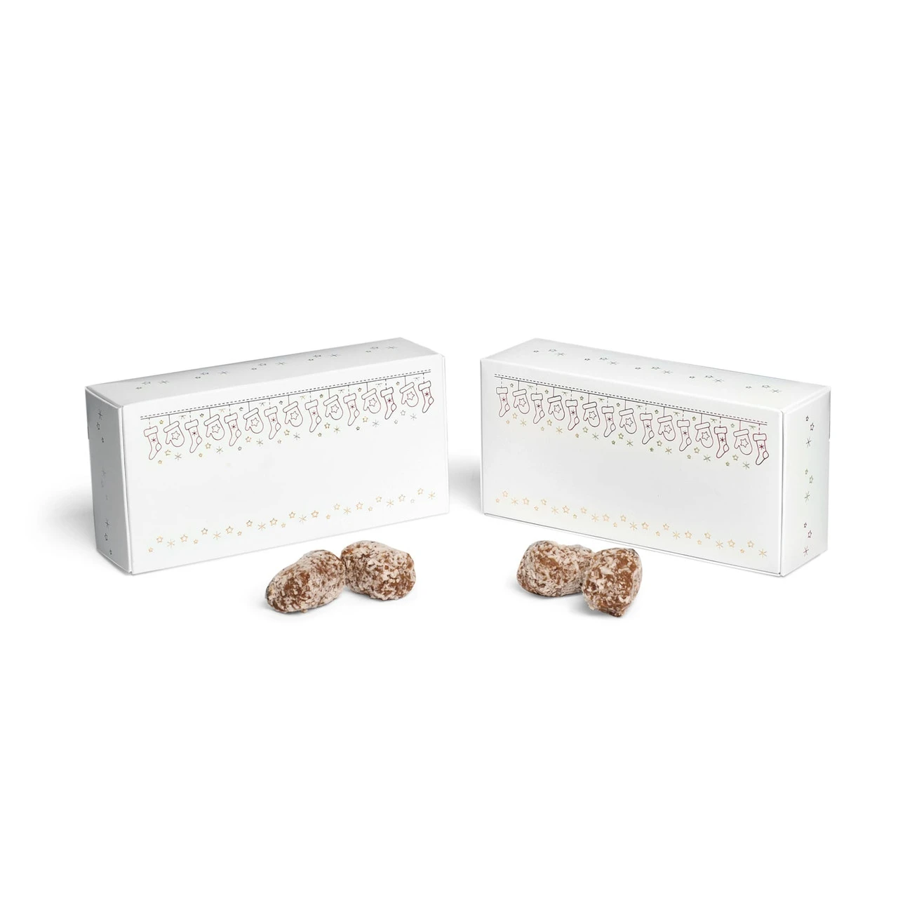 50 Boxes - 1 lb. Candy & Fudge Boxes Stockings & Mittens