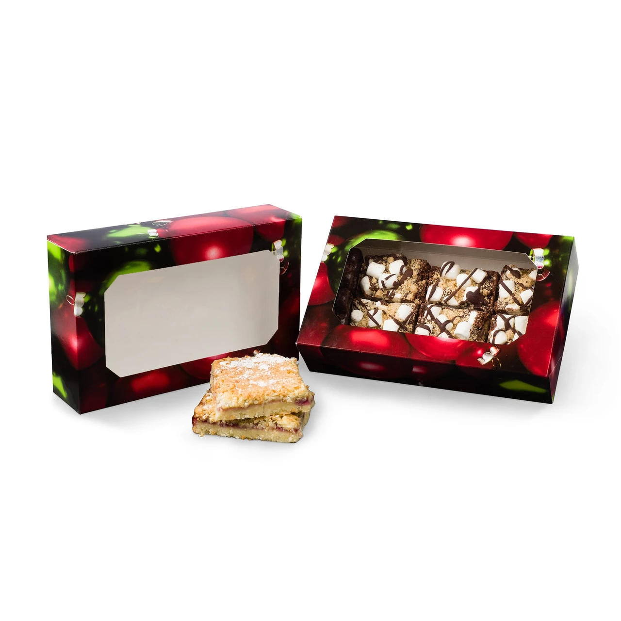 50 Boxes Medium Grease Resistant Cookie/Bakery Boxes - Christmas Ornaments
