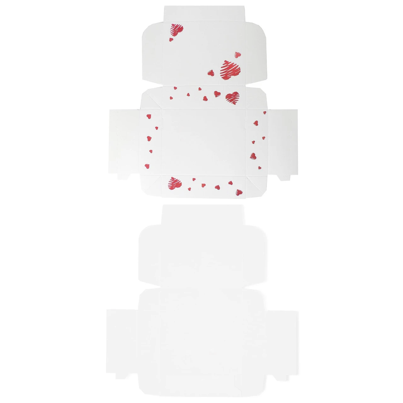 50 Boxes 1/4 lb. Glitter Hearts Candy Boxes 4-9/16" x 3-9/16" x 1-1/4"