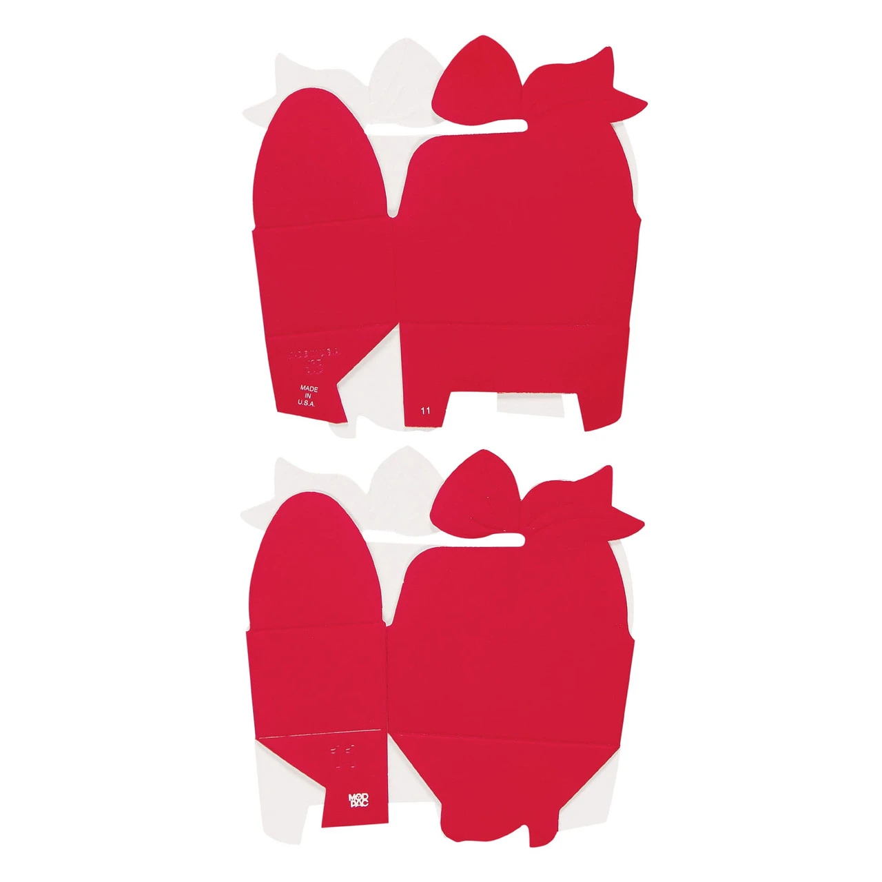 25 Boxes - Small Red Bow Favor Boxes