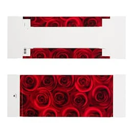 50 Covers - 1/2 lb. Candy Box Covers - Dark Roses - 7-1/8" x 4-1/2" x 1-1/8"