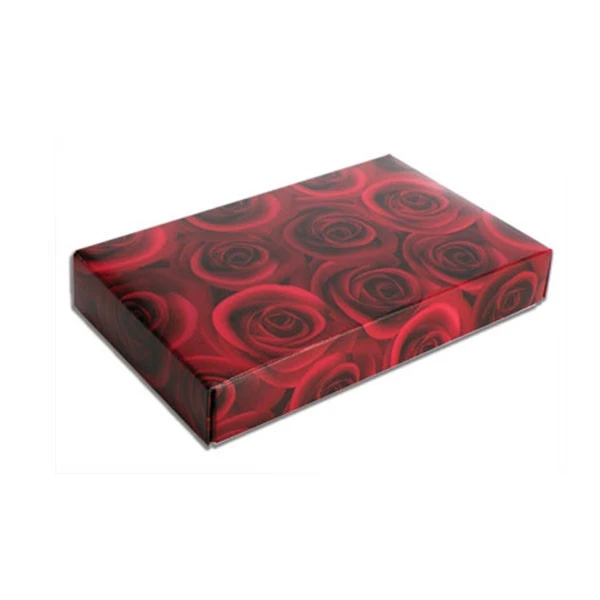 50 Covers - 1/2 lb. Candy Box Covers - Dark Roses - 7-1/8" x 4-1/2" x 1-1/8"