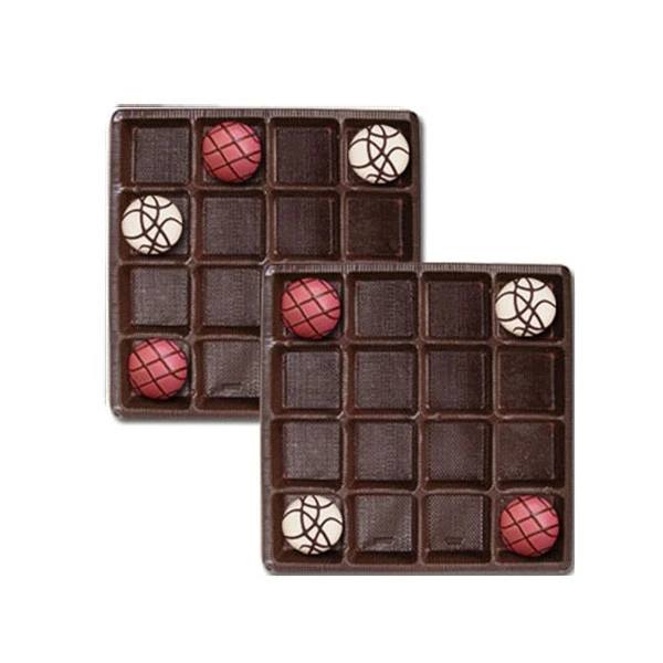 50 Trays - 16 oz. Plastic Candy Trays - 16 Cavities - Brown