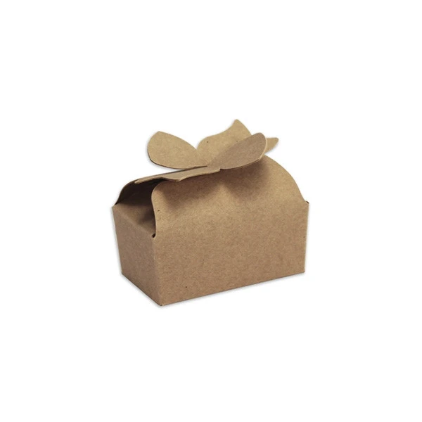 50 Boxes - Small Kraft Favor Bow Boxes