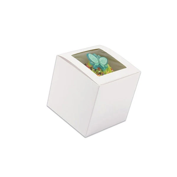 50 Boxes - 4" x 4" x 4" White Cupcake Box with Square Window