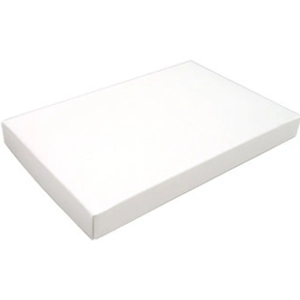 50 Covers - 1-1/2 lb. Candy Box Covers - White - 11-3/16" x 7-3/8" x 1-1/8"
