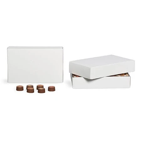 50 2 Layer Covers - 2 lb. Candy-Chocolate Box Covers - White
