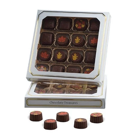 50 Covers - 16 oz. Candy Box Covers - White/Gold Trim & Window - 7-3/4" x 7-3/4" x 1-1/8"