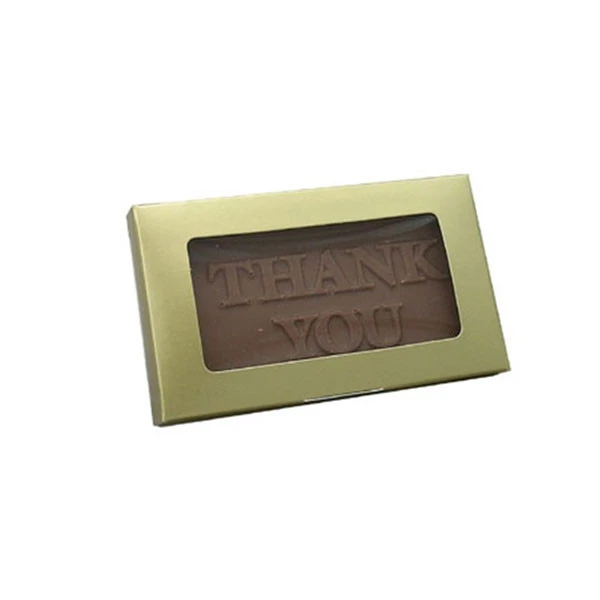 50 Boxes - Gold Business Card Boxes with Windows