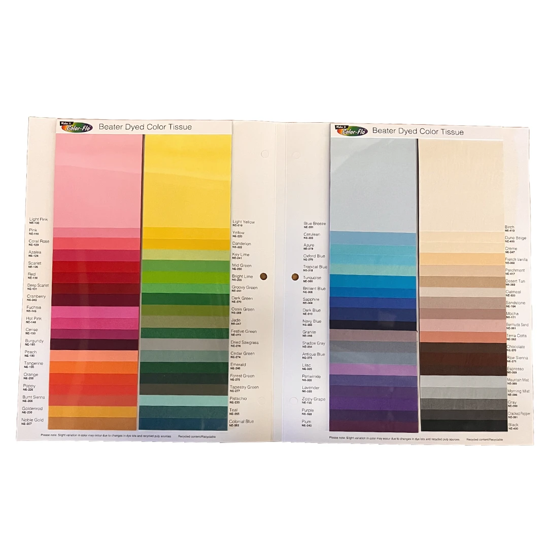 Tissue Swatch Book - Showing All Colors