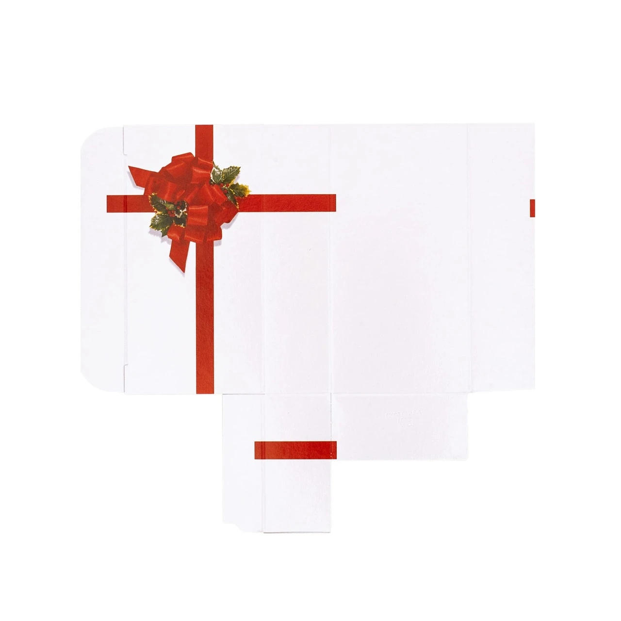 50 Boxes 1/4 lb. Ribbon N' Holly Candy Boxes 4-1/2" x 2-5/16" x 1-1/8"