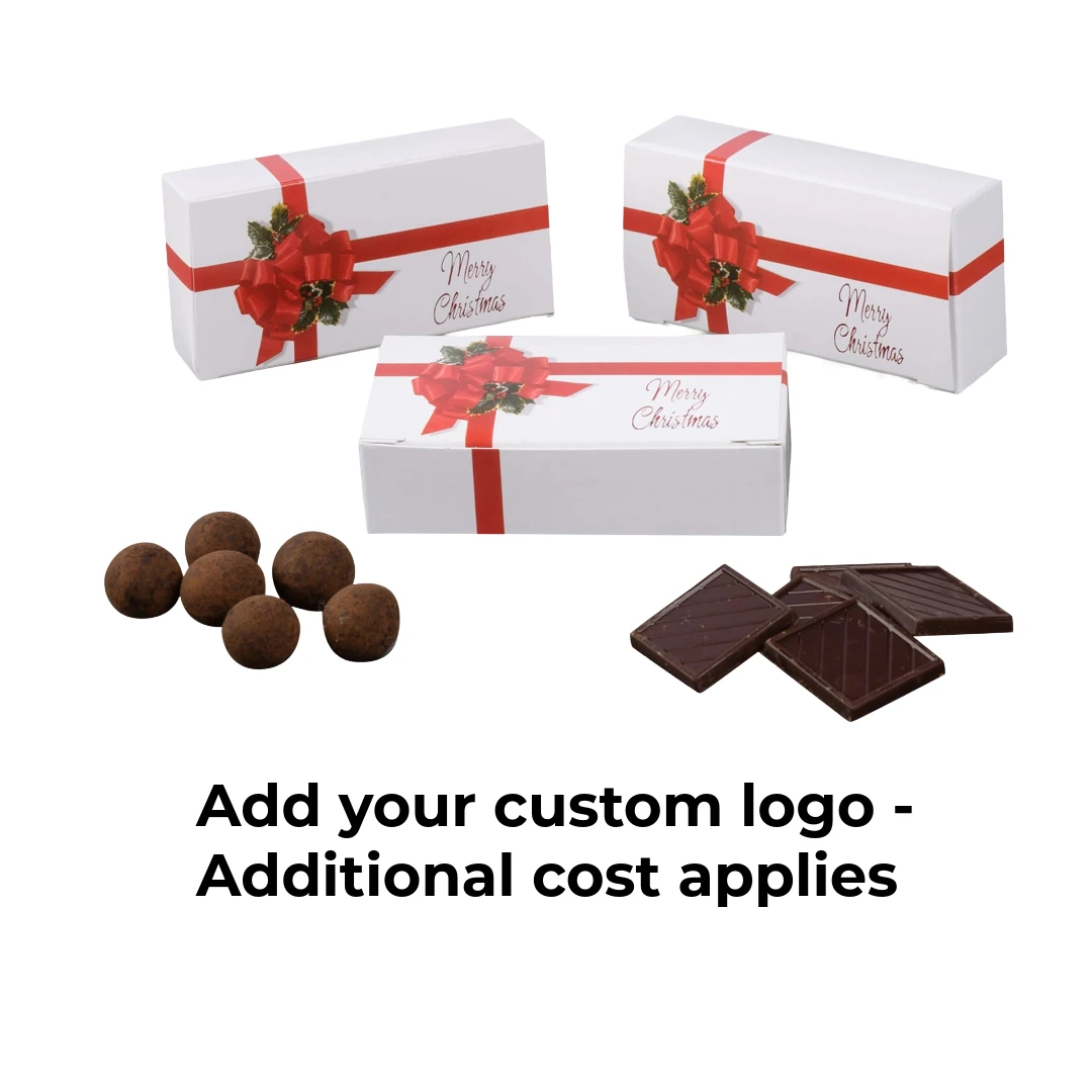 50 Boxes 1/4 lb. Ribbon N' Holly Candy Boxes 4-1/2" x 2-5/16" x 1-1/8"