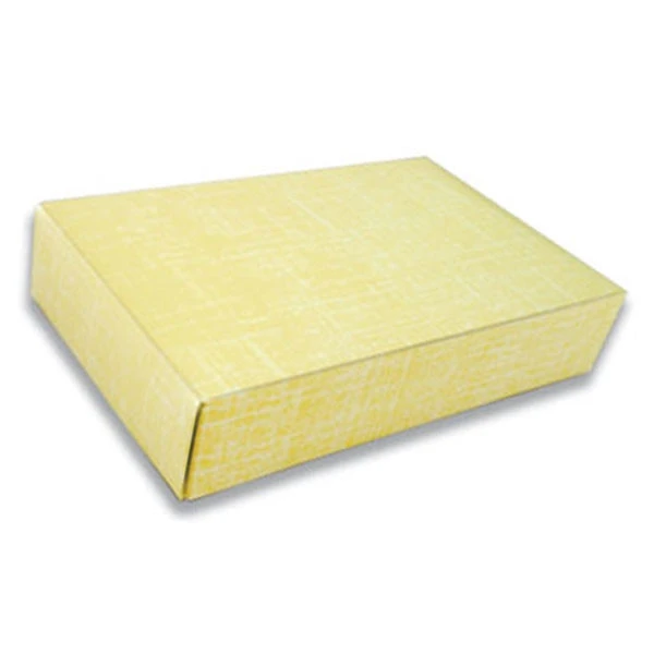 50 2 Layer Covers - 2 lb. Candy-Chocolate Box Covers - Yellow Linen