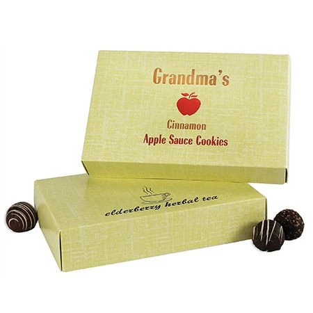 50 2 Layer Covers - 2 lb. Candy-Chocolate Box Covers - Yellow Linen