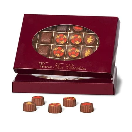 50 Covers - 1 lb. Candy-Chocolate Box Covers - Burgundy & Oval Window