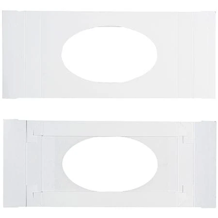 50 Covers - 1 lb. Candy-Chocolate Box Covers - White & Oval Window