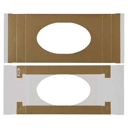 CLEARANCE MADE IN USA - 50 Covers - 1 lb. Candy-Chocolate Box Covers - Gold & Oval Window
