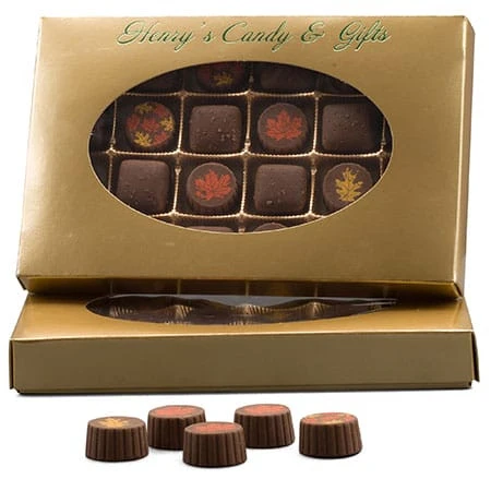 CLEARANCE MADE IN USA - 50 Covers - 1 lb. Candy-Chocolate Box Covers - Gold & Oval Window